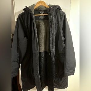 LL Bean waterproof coat, lined